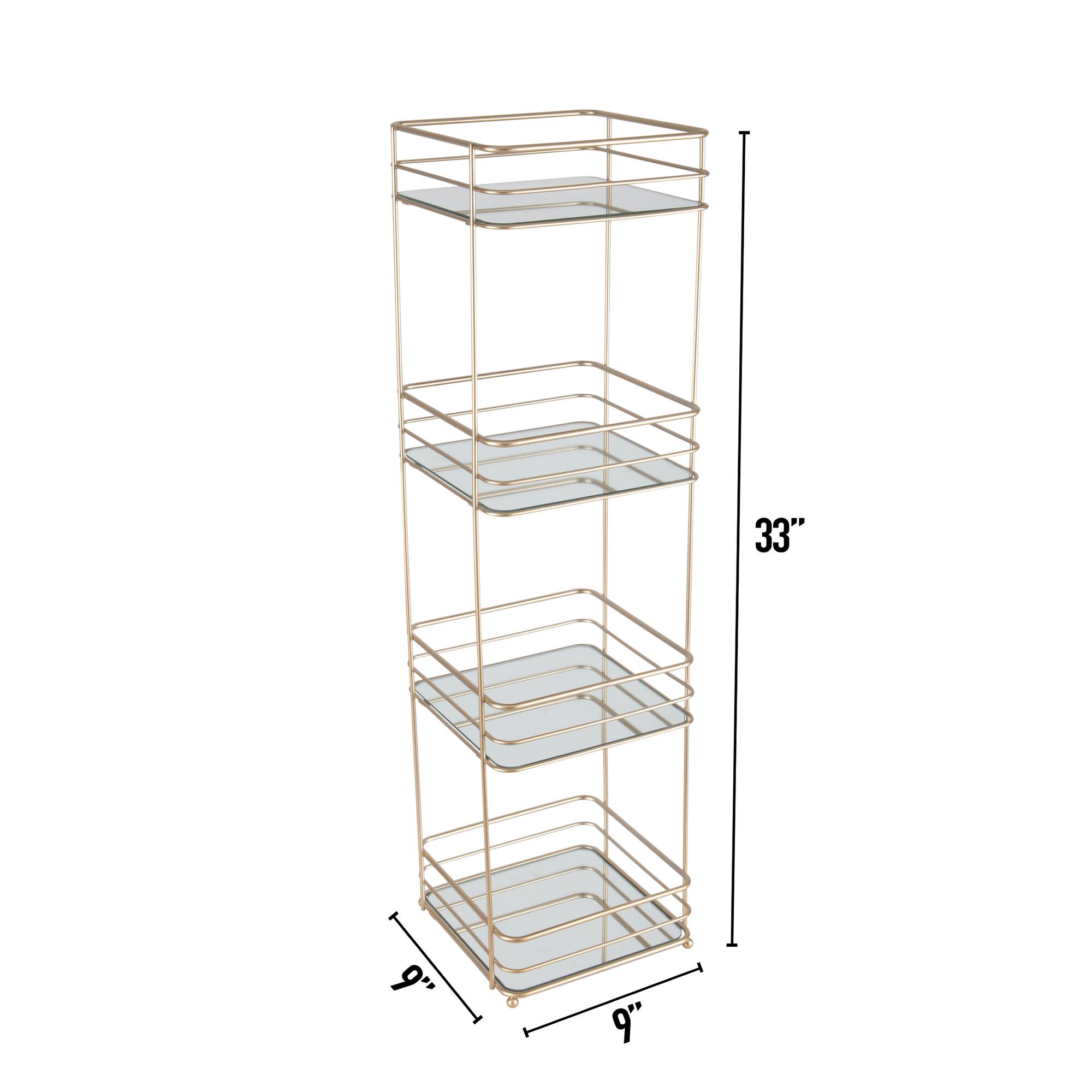 Elle Décor Satin Gold 4 Tiered Spa Tower